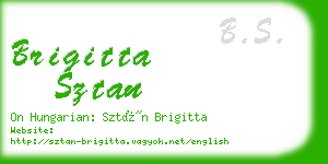 brigitta sztan business card